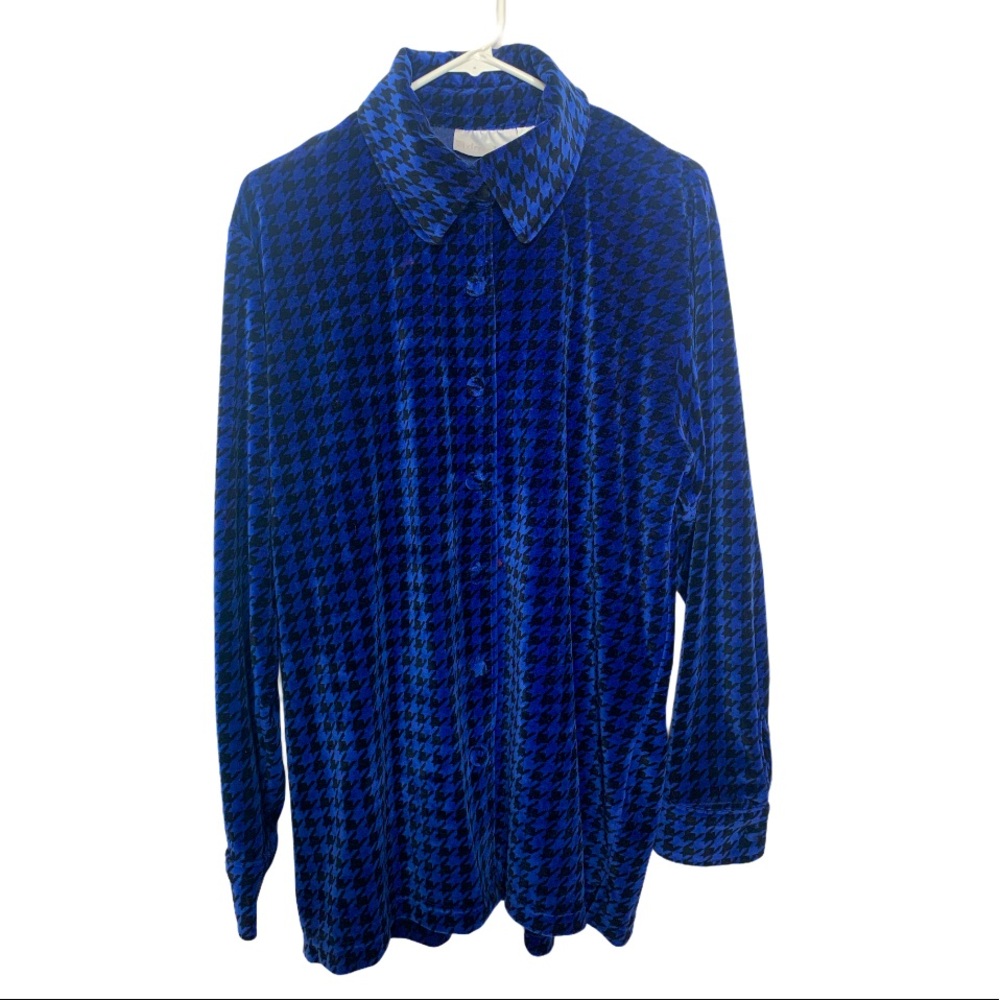 NWT- Dressbarn Houndstooth Button Down Shirt